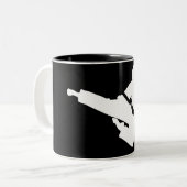 武道のシルエット ツートーンマグカップ (正面左)