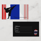 武道のタイの旗 名刺 (正面/裏面)