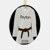 武道のブラウンベルトのオーナメント セラミックオーナメント (右)