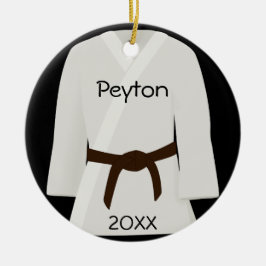 武道のブラウンベルトのオーナメント セラミックオーナメント