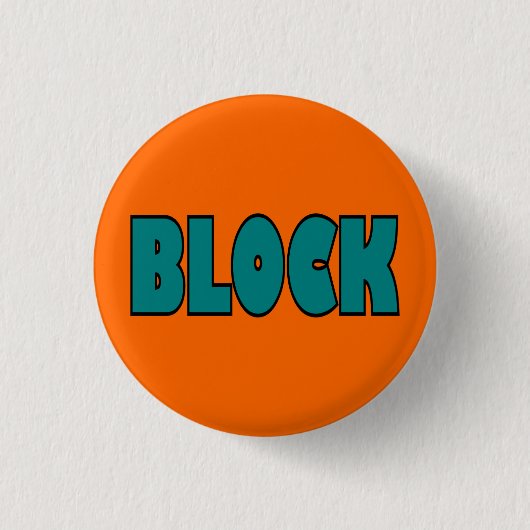 武道のブロックボタン 缶バッジ (正面)