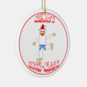 武道のメリーな蹴りMasの淡いブルーのベルト セラミックオーナメント (右)