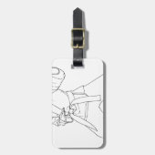 武道の女の子 ラゲッジタグ (正面縦)