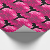 武道の稲妻の女の子のピンクの包装紙 ラッピングペーパー (角)