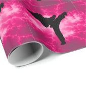 武道の稲妻の女の子のピンクの包装紙 ラッピングペーパー (ロールコーナー)