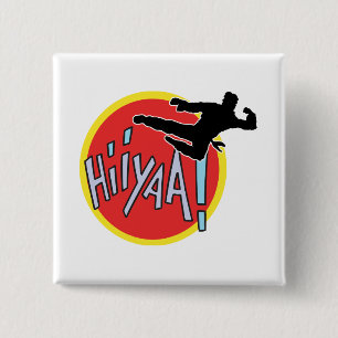 武道の空手の子供 缶バッジ