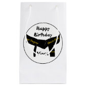 武道の第1程度の黒帯のハッピーバースデー スモールペーパーバッグ (正面)