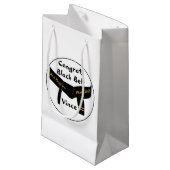 武道の第2程度の黒帯のお祝い スモールペーパーバッグ (正面アングル)