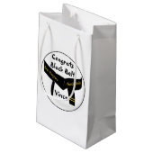 武道の第2程度の黒帯のお祝い スモールペーパーバッグ (裏面アングル)