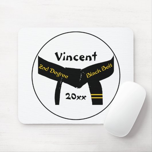 武道の第2程度の黒帯 マウスパッド (マウス)