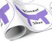 武道の紫色ベルト ラッピングペーパー (ロールコーナー)