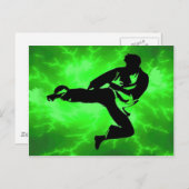 武道の緑の稲妻の人 ポストカード (正面/裏面)