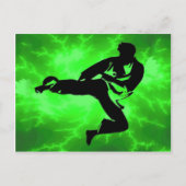 武道の緑の稲妻の人 ポストカード (正面)