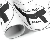 武道の黒帯のお母さんのギフトの包装紙 ラッピングペーパー (ロールコーナー)