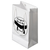 武道の黒帯のお祝い スモールペーパーバッグ (正面アングル)