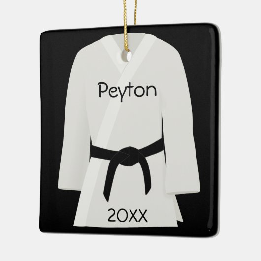 武道の黒帯のオーナメント セラミックオーナメント (左)