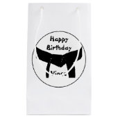 武道の黒帯のハッピーバースデー スモールペーパーバッグ (正面)