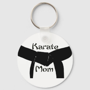 武道の黒帯の空手のお母さんKeychain キーホルダー