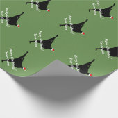 武道のkarakteの蹴りのサンタのおもしろいなクリスマス ラッピングペーパー (角)