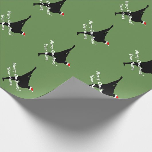 武道のkarakteの蹴りのサンタのおもしろいなクリスマス ラッピングペーパー (角)