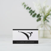 武道アカデミーの空手テコンドーKung Fu 名刺 (スタンド正面)