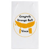 武道オレンジベルトのお祝い スモールペーパーバッグ (裏面)