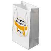 武道オレンジベルトのお祝い スモールペーパーバッグ (裏面アングル)