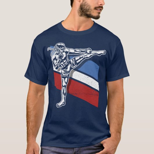 武道キックボクシングキックボクサー格闘スポーツ好き Tシャツ (正面)