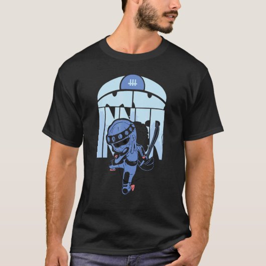 武道友達と剣で忍者カンフーごっこ 1 Tシャツ (正面)