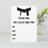 武道生誕パーティー黄色赤招待状 招待状 (スタンド正面)