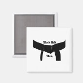 武道黒帯ママTシャツ マグネット (正面/裏面)