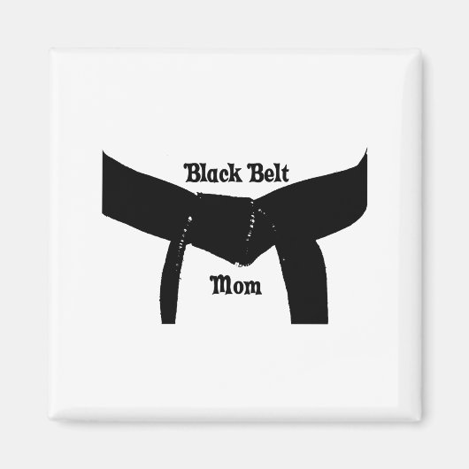 武道黒帯ママTシャツ マグネット (正面)