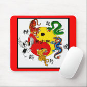 武道5匹の動物 マウスパッド (マウス)