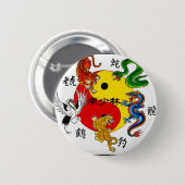 武道5匹の動物 缶バッジ (正面&裏面)