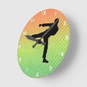 武道 ラウンド壁時計 (傾斜)