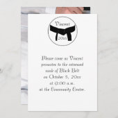 武道 黒帯昇級試験 ご招待 招待状 (正面/裏面)