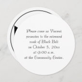 武道 黒帯 昇級試験 招待状 (正面/裏面)