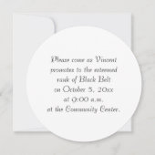 武道 黒帯 昇級試験 招待状 (正面)