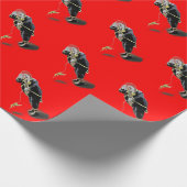 歩いているピエロゴム製鶏 ラッピングペーパー (角)