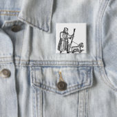 歩いている人彼の犬 缶バッジ (インサイチュ)