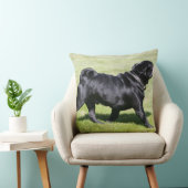 歩いている間喘ぐ黒いパグ クッション (椅子)