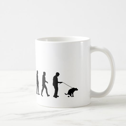 歩いているVMO08進化犬犬 コーヒーマグカップ (右)
