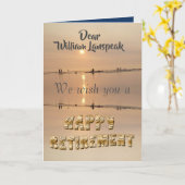 歩いてビーチハッピーリタイア カード (黄色い花)