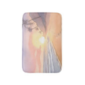 歩いてビーチ | 海水色 バスマット (正面縦)