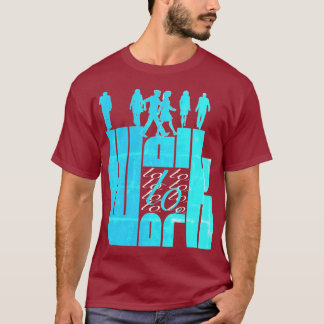歩いて仕事に行く Tシャツ