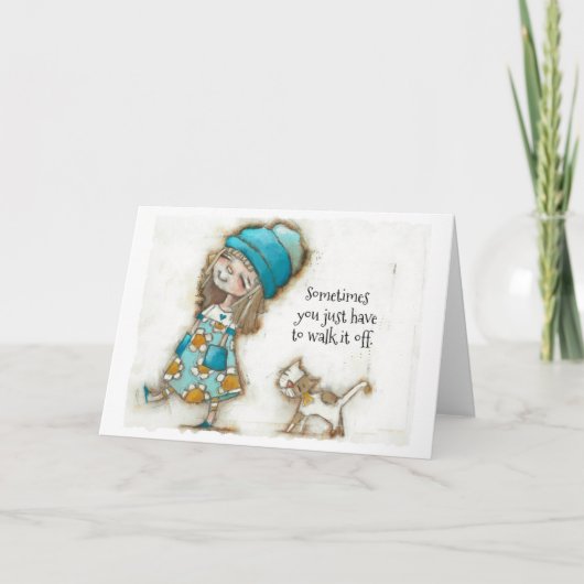 歩いて外れる – 勇気付けられる空白のカード(内側) カード (正面)