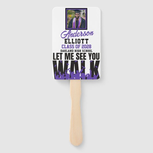 歩いて見せてくれ |パープル卒業2枚の写真 ハンドファン (裏面)