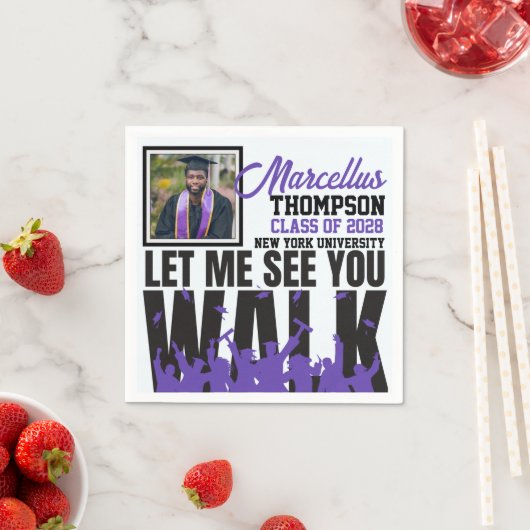 歩いて見せてくれ |紫色の卒業写真 スタンダードカクテルナプキン (インサイチュ)