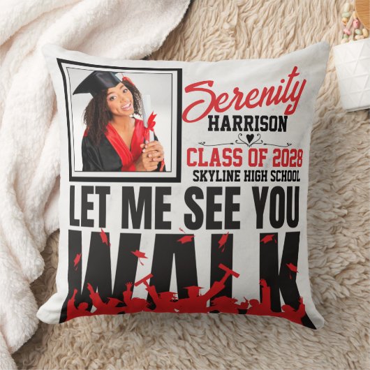 歩いて見せてくれ |赤と黒の卒業写真 クッション (ブランケット)