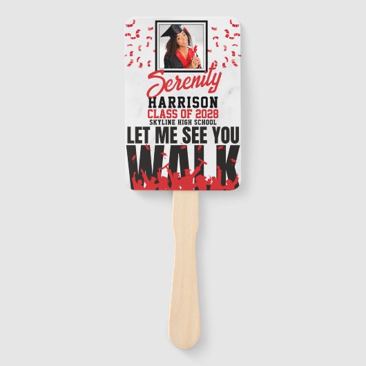 歩いて見せてくれ |赤と黒の卒業写真 ハンドファン (正面)